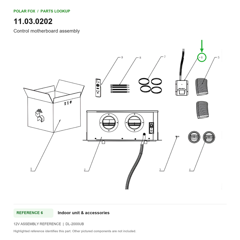 Polar Fox Control motherboard assembly — 11.03.0202