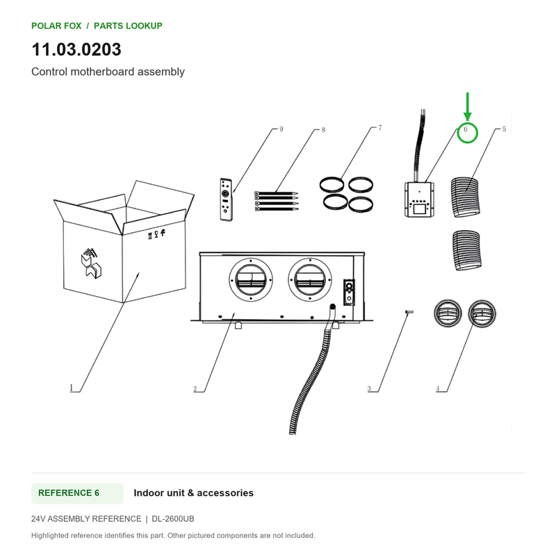 Polar Fox Control motherboard assembly — 11.03.0203