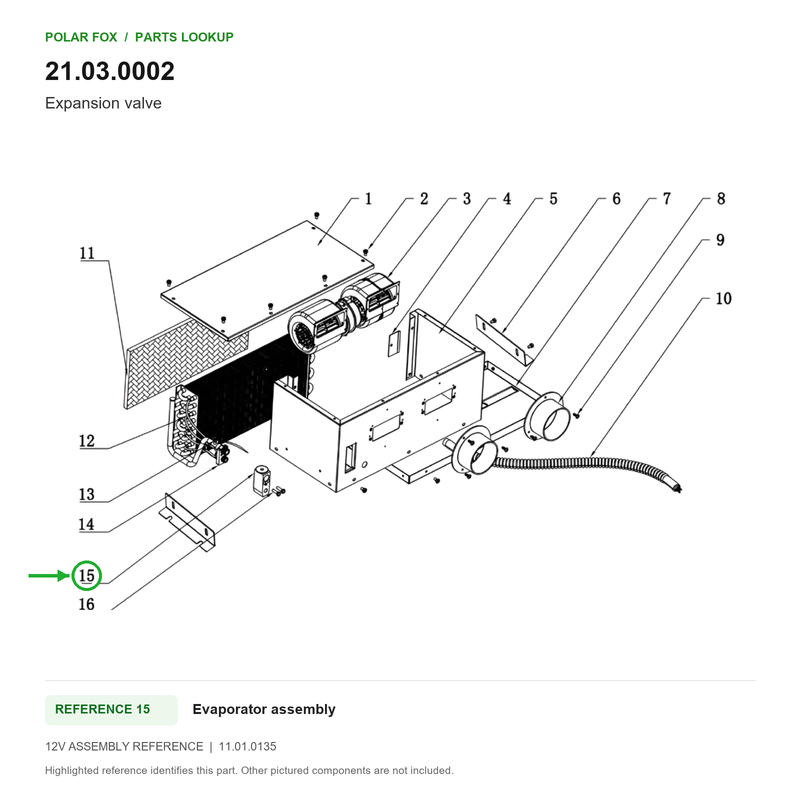 Polar Fox Expansion valve — 21.03.0002