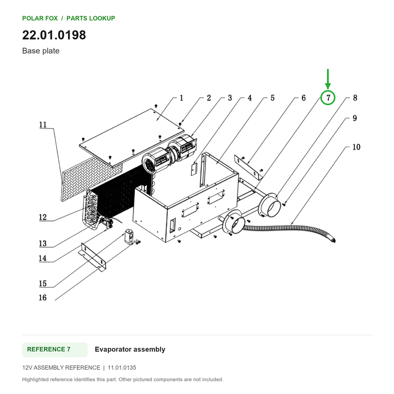 Polar Fox Base plate — 22.01.0198