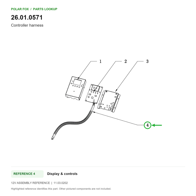 Polar Fox Controller harness — 26.01.0571