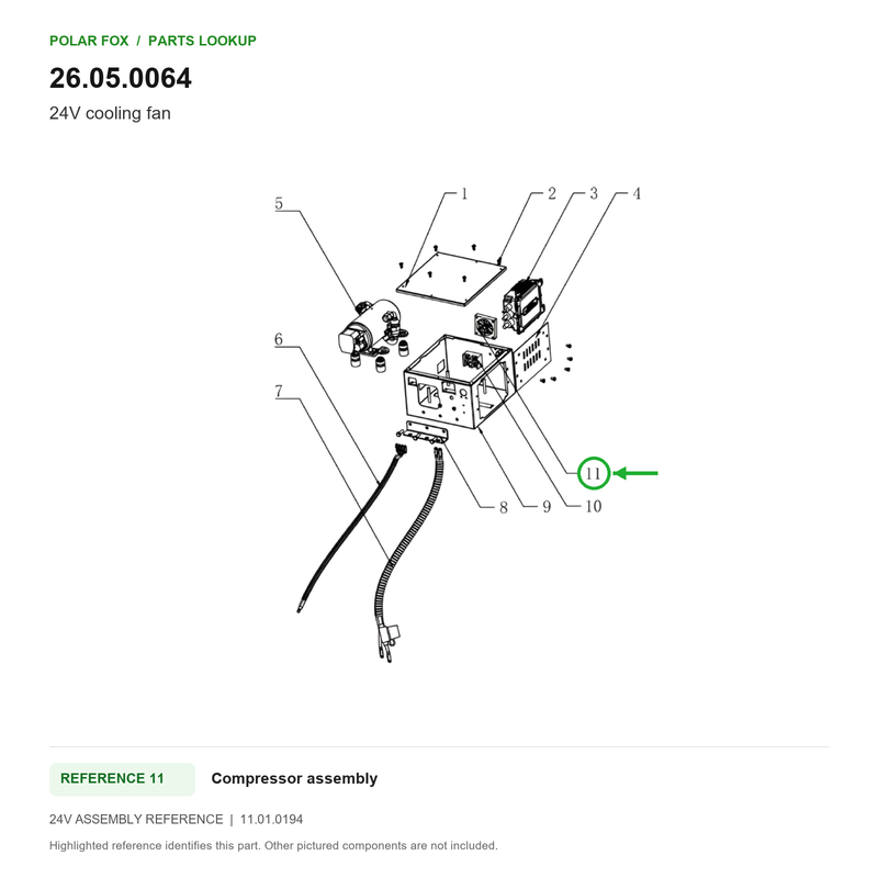 Polar Fox 24V cooling fan — 26.05.0064