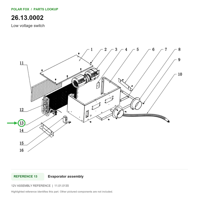 Polar Fox Low voltage switch — 26.13.0002