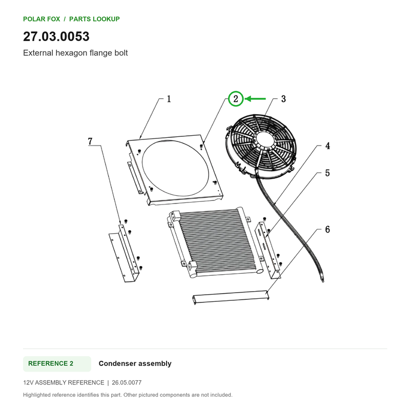 Polar Fox External hexagon flange bolt — 27.03.0053