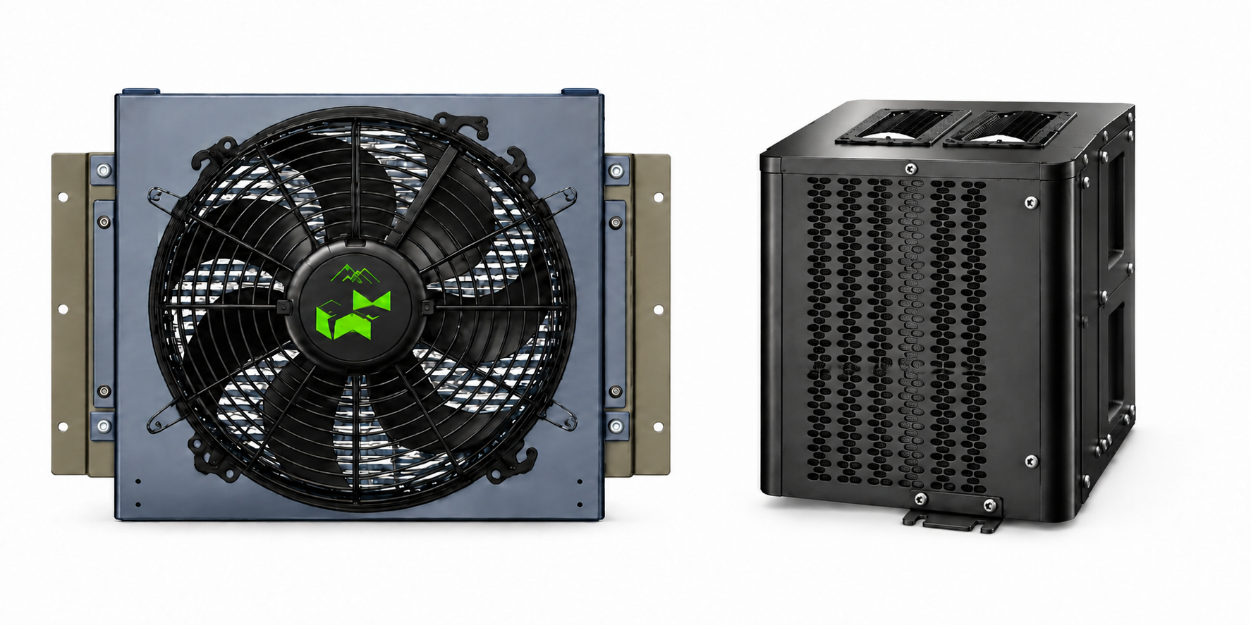Nano condenser and interior cooling box side by side
